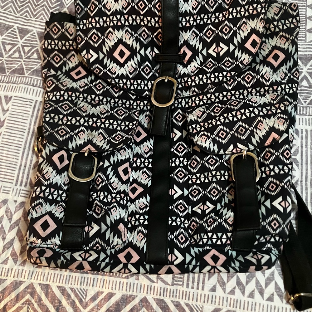 Geometric Patterned Backpack - image 1